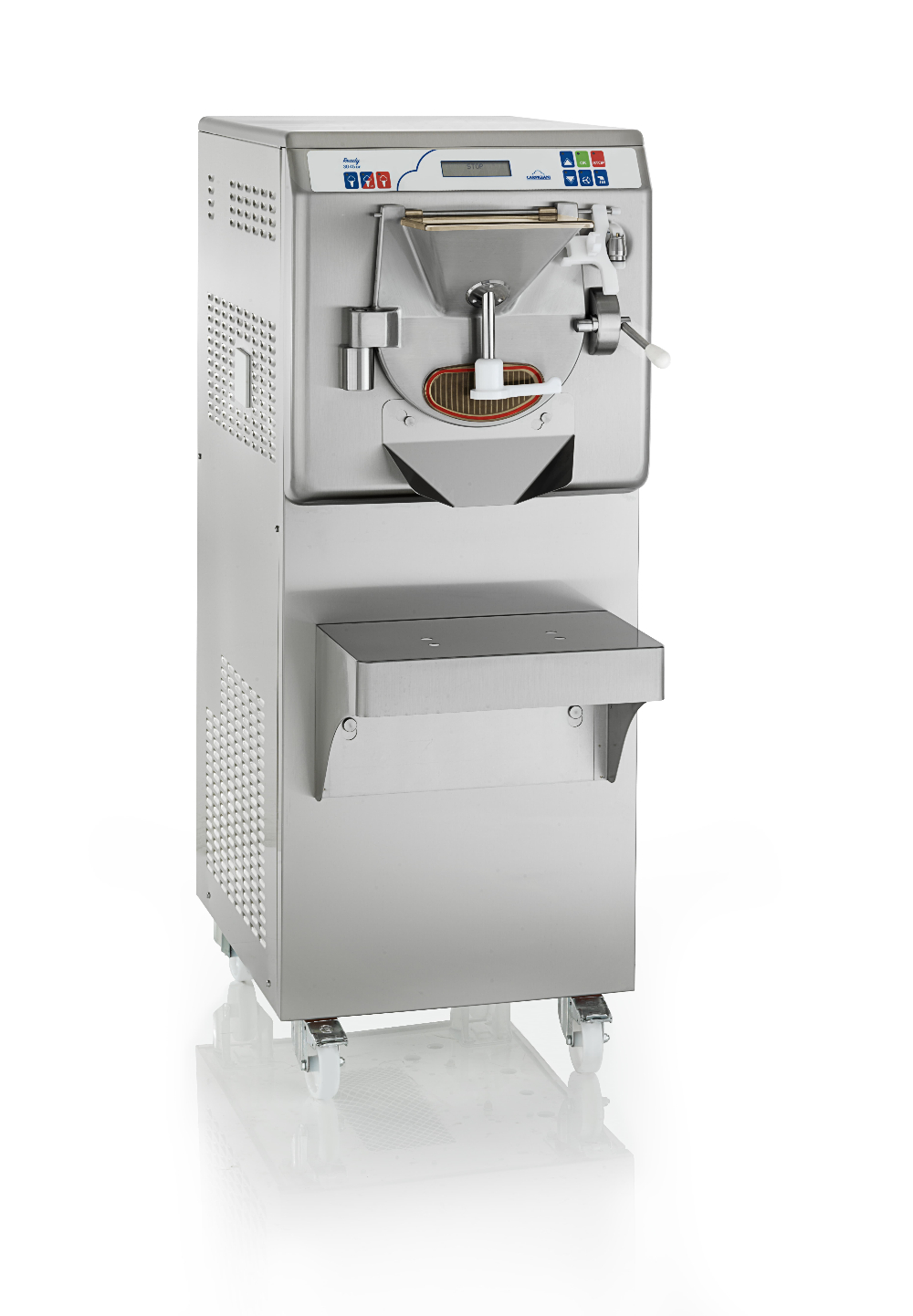 Fabrikanten zoals Carpigiani bieden voor starters vrijstaande ijsmachines aan, zoals deze READY 20/30 NC