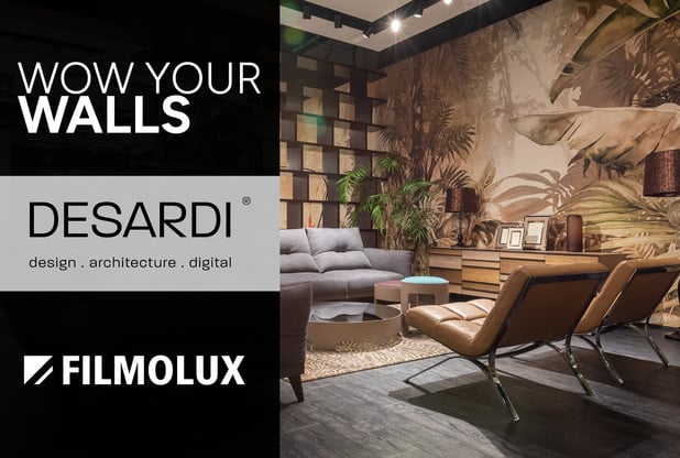 Nieuw bij FILMOLUX: DESARDI® PVC-vrij behang en zelfklevend textiel