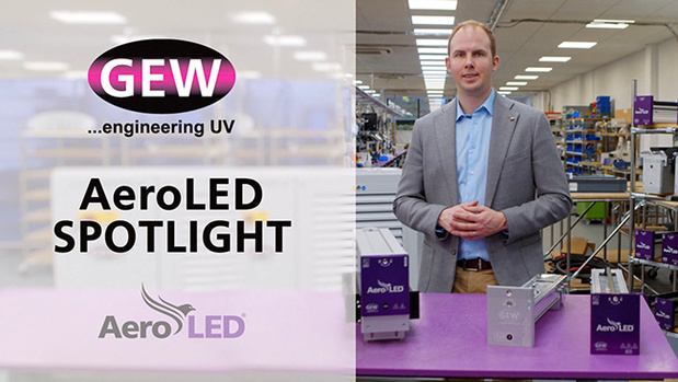Robert Rae bespreekt de vijf voordelen die printers genieten met GEW's AeroLED in de nieuwste video van GEW